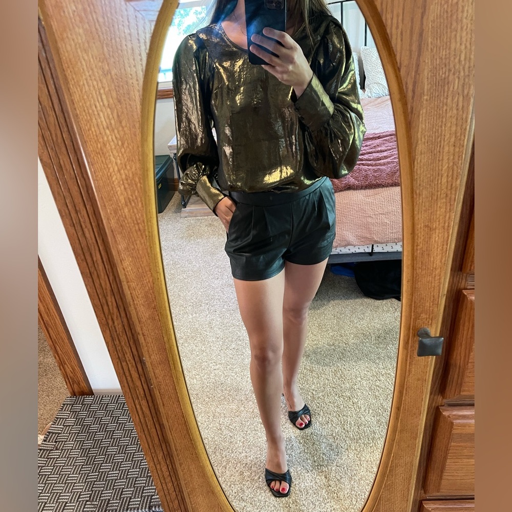 Express Gold Shimmer Top